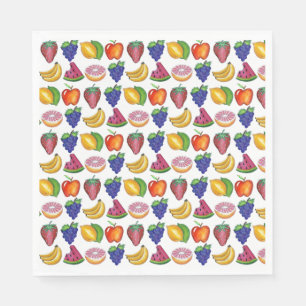 Apple Banana Lemon Limon Trauben Berry Fruchtsalat Serviette