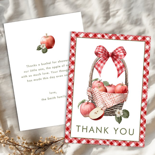 Apple Basket Baby Dusche Danke Karte (Thank you card)