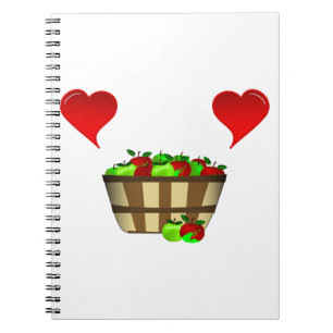 Apple Basket-Liebe Notizblock