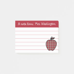 Apple-Beitrag des benutzerdefinierten Lehrers Es s Post-it Klebezettel