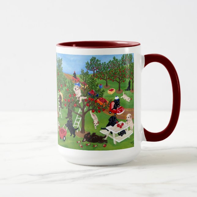 Apple bewirtschaften Labradors Tasse (Rechts)