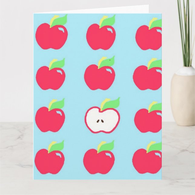 Apple Big Greeting Card Karte (Vorderseite)