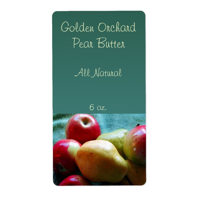 Apple Birne Delight Canning Labels (Vorne)