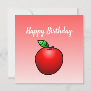 Apple Birthday Card Karte