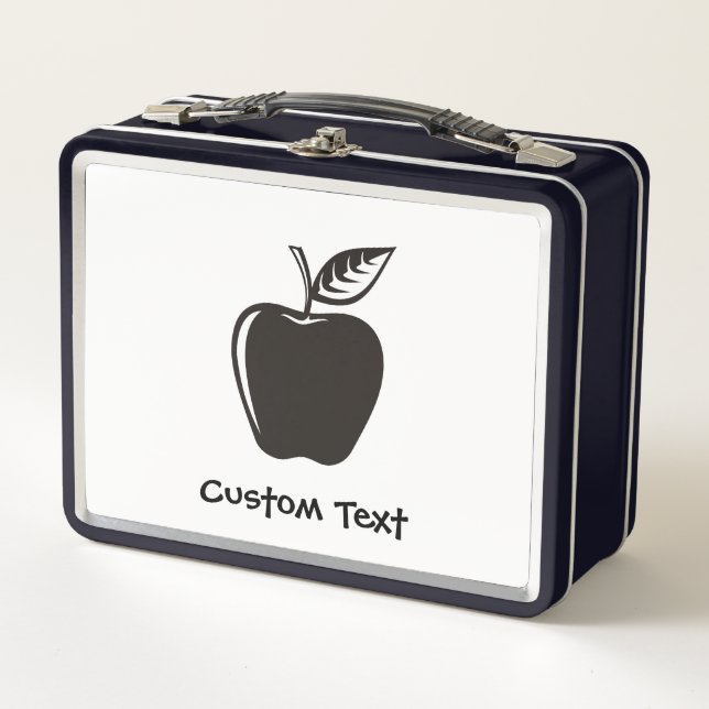 Apple Black Metal Lunch Box (Vorderseite)