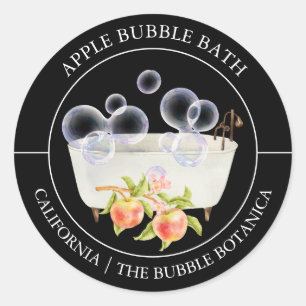 Apple-Blase-Bath-Etikett Runder Aufkleber