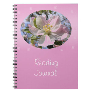 Apple Blossom Blume Reading Journal Notizblock