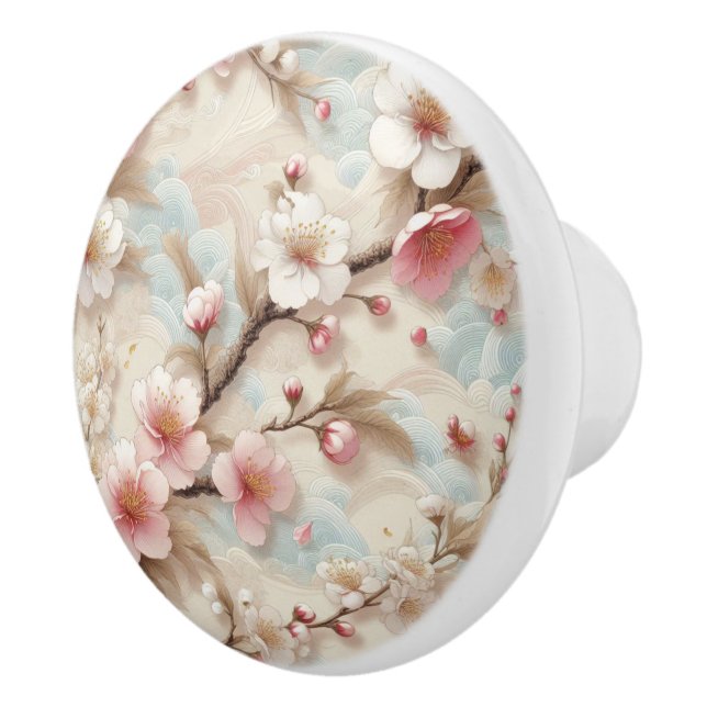 Apple Blossom Branchen Keramikknauf (Rechts)