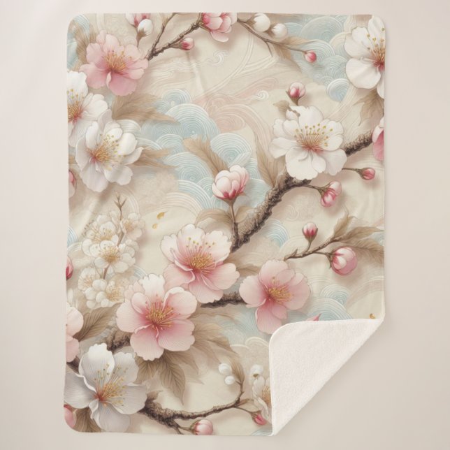 Apple Blossom Branchen Sherpadecke (Vorderseite)