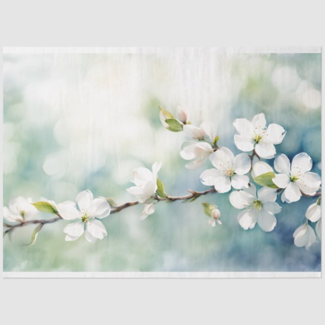 Apple Blossom Dekoupage Tissue Seidenpapier (Vorderseite)