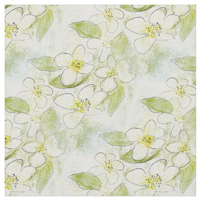 Apple Blossom Fabric Stoff (Nahaufnahme)