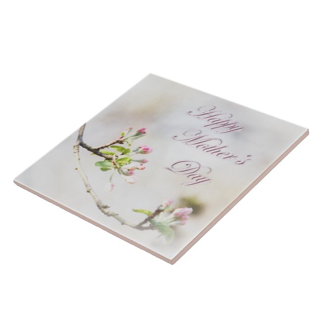 Apple Blossom Muttertag Fliese (Seite)