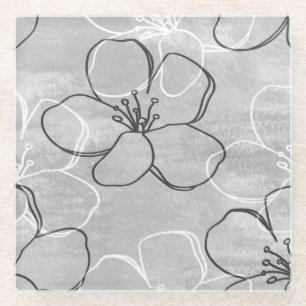 Apple Blossom Traum: Abstrakte Ornamente Glasuntersetzer