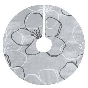 Apple Blossom Traum: Abstrakte Ornamente Polyester Weihnachtsbaumdecke