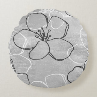 Apple Blossom Traum: Abstrakte Ornamente Rundes Kissen