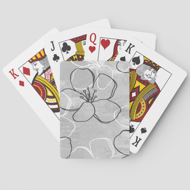 Apple Blossom Traum: Abstrakte Ornamente Spielkarten (Rückseite)