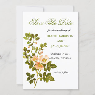 Apple Blossom Wasserfarbenstems Save the Date Einladung