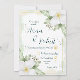 Apple Blossom Watercolor Florals Wedding Einladung