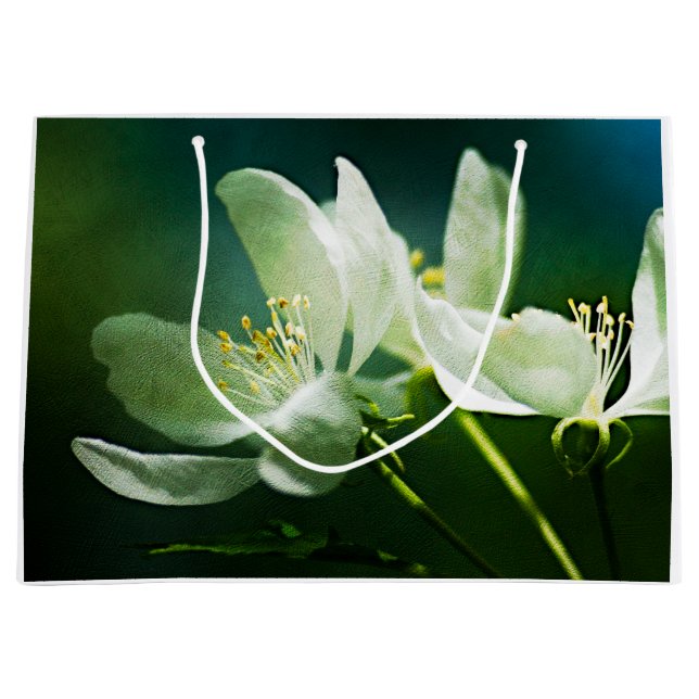 Apple Blossom - zwei Blume Große Geschenktüte (Vorderseite)