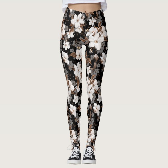 Apple-Blume Leggings (Vorderseite)