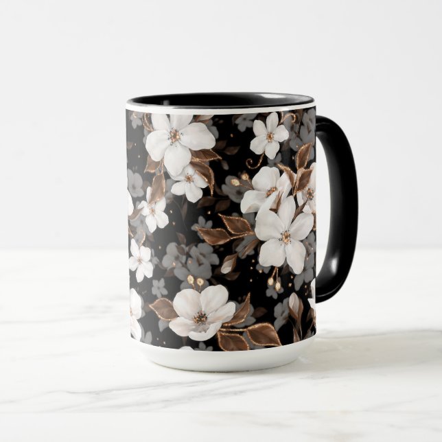 Apple-Blume Tasse (VorderseiteRechts)