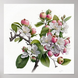 Apple Blüten Blume Art Print Poster