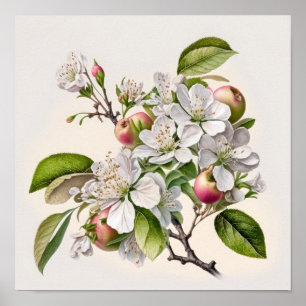 Apple Blüten Blume Art Print Poster
