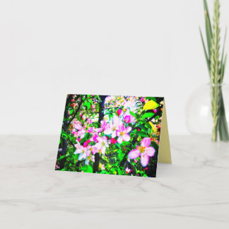 APPLE-BLÜTEN-HELLE KLEINE GRUSS-KARTE KARTE