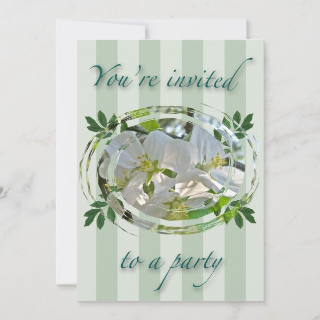 Apple Blüten Party Einladung (Vorderseite)