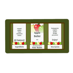 Apple Butter Canning Jar Label