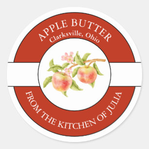 Apple-Butter-Etikett Runder Aufkleber