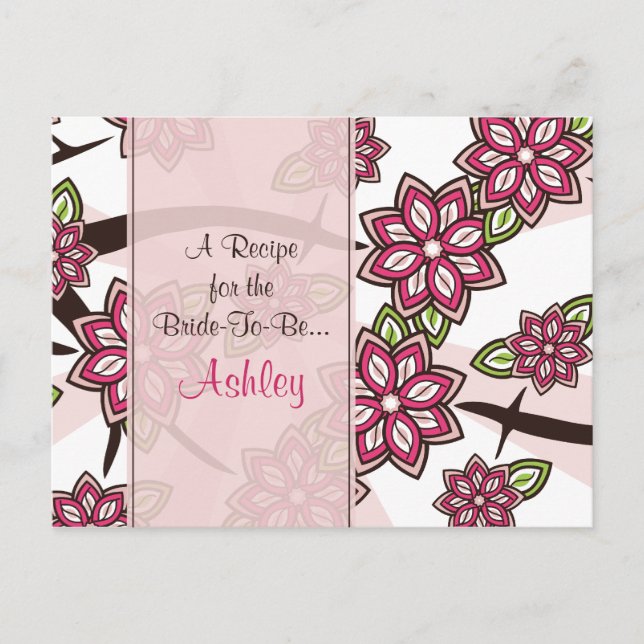 Apple Cherry Blossom Rezept Card für die Brücke Postkarte (Vorderseite)