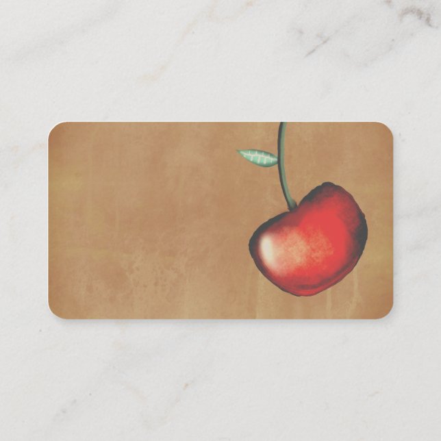 Apple Cherry Business Card Visitenkarte (Rückseite)