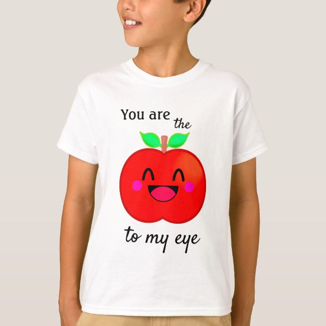 Apple Cherry Niedliche Liebe Happy Sweet Fun Kinde T-Shirt (Vorderseite)