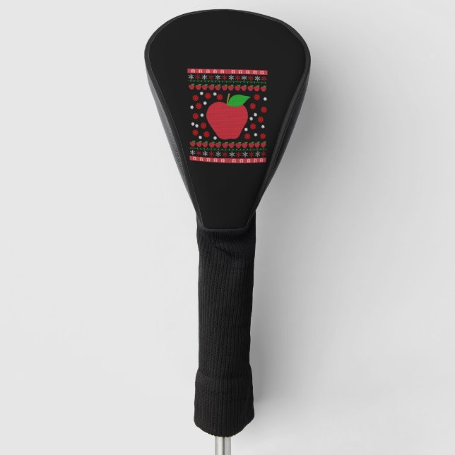 Apple Christmas Golf Headcover (Vorderseite)