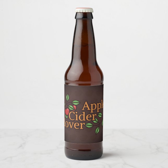 Apple Cider Lover Bierflaschenetikett (Vorderseite)