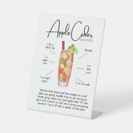 Apple Cider Mojito Cocktail Pedestal Sign Sockelschild