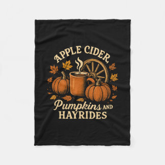 Apple Cider Pumpkins And Hayrides Cute Fall  Fleecedecke