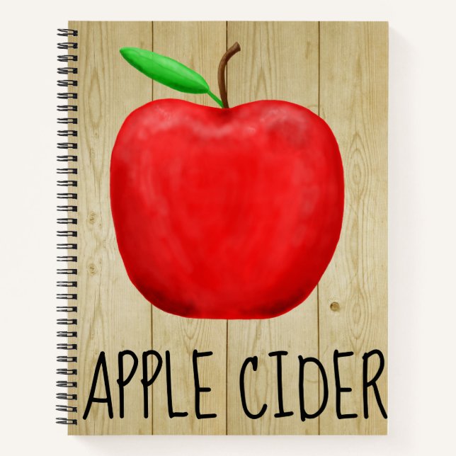 Apple Cider Red Apple Notizbuch (Vorderseite)