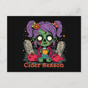 Apple Cider Season Zombie Postkarte