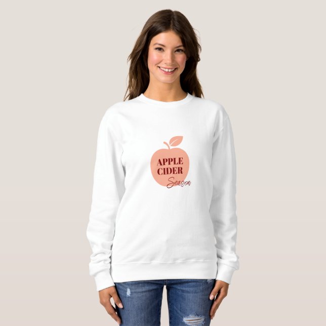 Apple Cider Women's T-Shirt – Cozy Autumn Minimal  Sweatshirt (Vorne ganz)