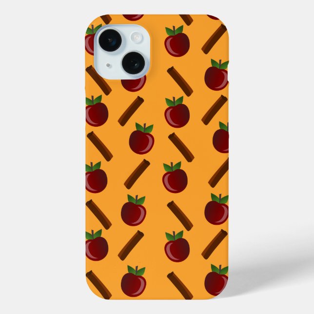 Apple Cinnamon Muster Case-Mate iPhone Hülle (Rückseite)