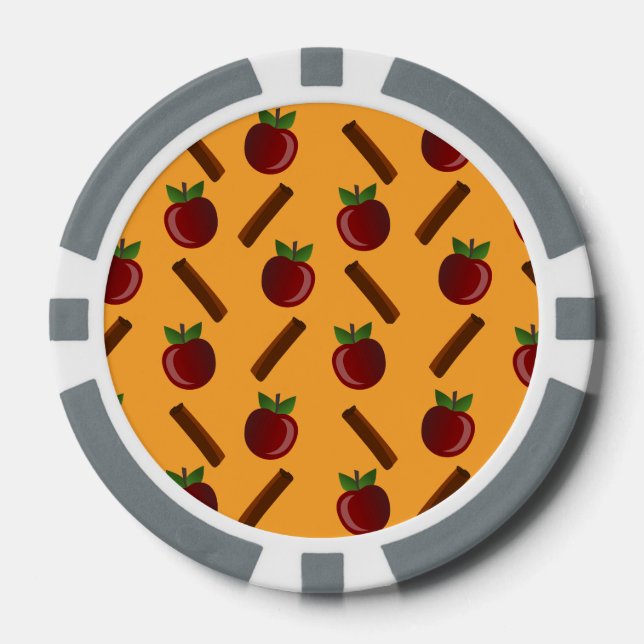 Apple Cinnamon Muster Pokerchips (Vorderseite)