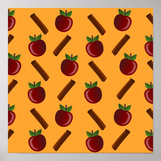 Apple Cinnamon Muster Poster (Vorne)
