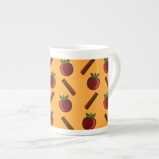Apple Cinnamon Muster Prozellantasse (Vorderseite Rechts)