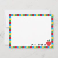 Apple & Colorful Blocks Niedlich Teacher Stationer