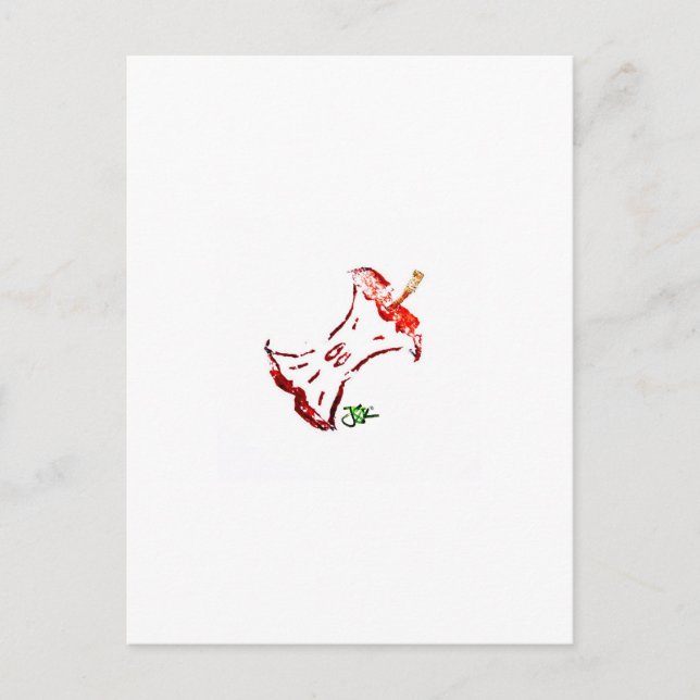 Apple Core Postcard Postkarte (Vorderseite)