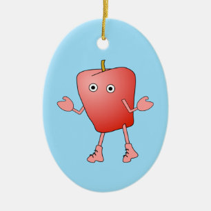 Apple Critter Keramik Ornament