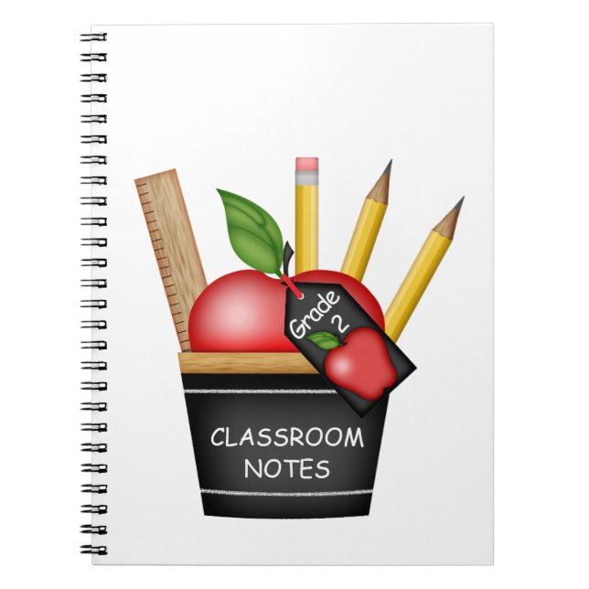 Apple Cupcake für Teacher-Notebook Notizblock (Vorderseite)