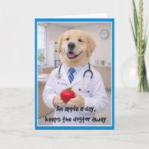 Apple + Cute Get Well Card AB-2